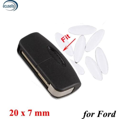 5/20/50 PCS, Diameter 20x7mm Oval Remote Car Key Emblem Logo Replacement for Ford Remote Key