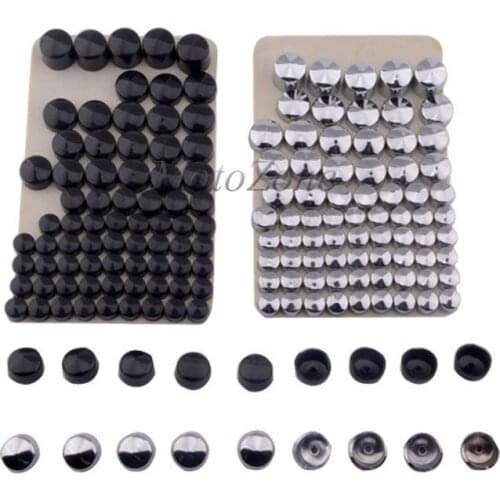 Motorcycle Accessories Parts Screw Bolt Topper Caps Cover Compatibility For Harley Road King Twin Cam FLH 1999-2006 Chrome Black
