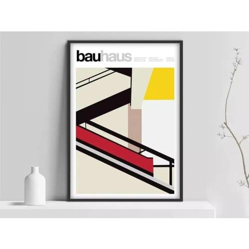 Bauhaus Staircase poster, Weimar 1923, Bauhaus Exhibition print, Herbert Bayer poster, Bauhaus Print, Waln, Warhol art print of