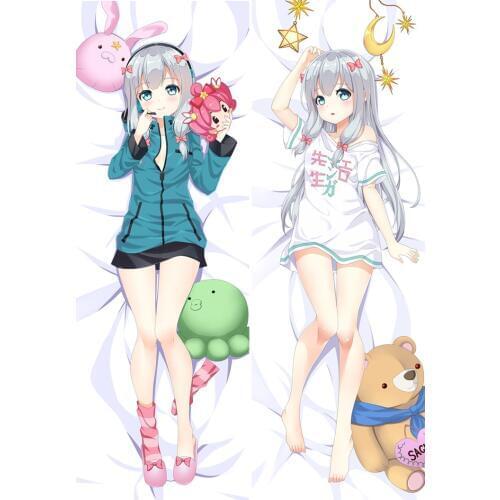 Japan Anime Eromanga Sensei Izumi Sagiri Pillowcase Hugging Body Pillow Case Cartoon Pillow Cover Dakimakura Cover pillow shame