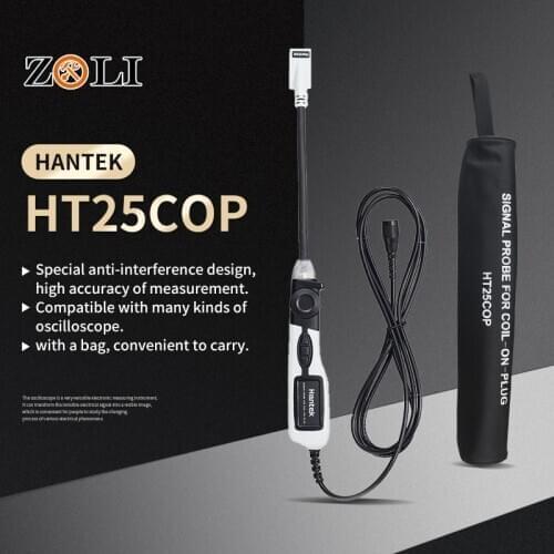 Ignition waveform of automobile engine Hantek HT25COP with oscilloscope Coil-on-Plug and Signal Probe HT25COP