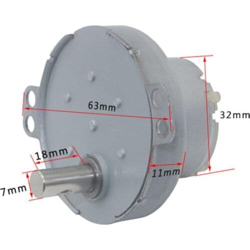 DC 12V High Torque Metal Gear Speed Reduction Motor Display Frame Moving Fan BBQ Motor Head Accessories JS50T