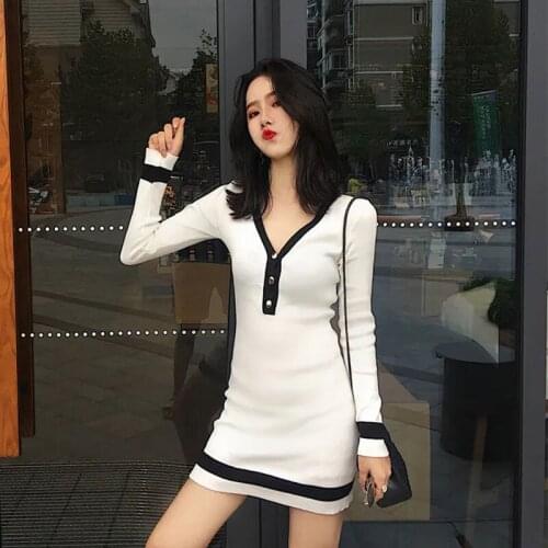 Модные трикотажные платья DIWEINI China At AliExpress