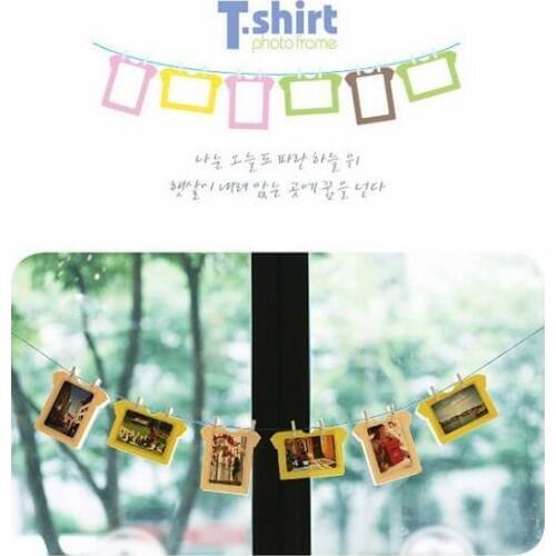 DIY Deco T-Shirt Hanging 5 inch Paper Photo Frame Cardboard Material Wall Photo Combination Frames 10pcs/Set, 50pcs/Lot
