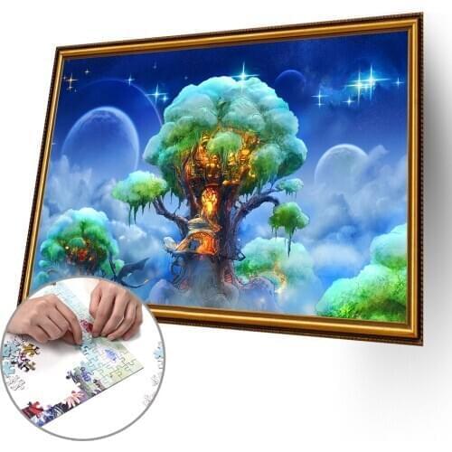 DIY Fantasy Still Life Puzzle Educational Jigsaw Toys 1000pcs for Kids Adults with Bedroom Decoration Stickers
