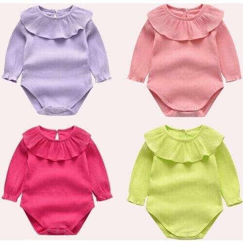 Baby Girl Rompers Autumn Princess Newborn Clothes 0-2Y Boys Long Sleeve Jumpsuit Outfits Kids Bodysuits