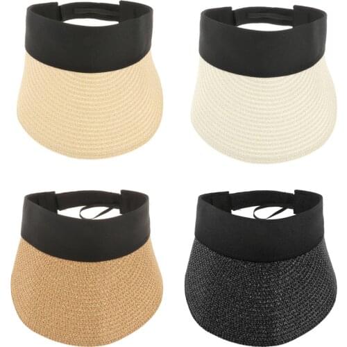 Women Straw Hat Sun Visor UV Protection Hats Wide Brim Summer UV Protection Beach Cap Gifts for Women Girls