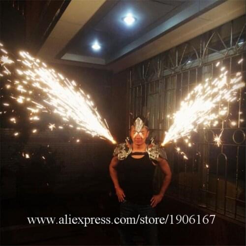 Electronic Switch Cold Fireworks Shoulder Props Dance Bar Mask Wears Singer Party DJ DS Disco Ballroom Dancer Costumes