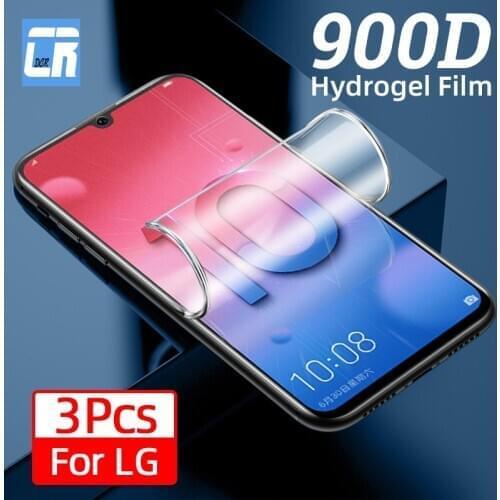 1-3Pcs Full Cover Hydrogel Film for LG V50 V40 V30 Plus Q60 K61 K51S Screen Protector for LG Velvet K62 K52 K42 K41S Not Glass