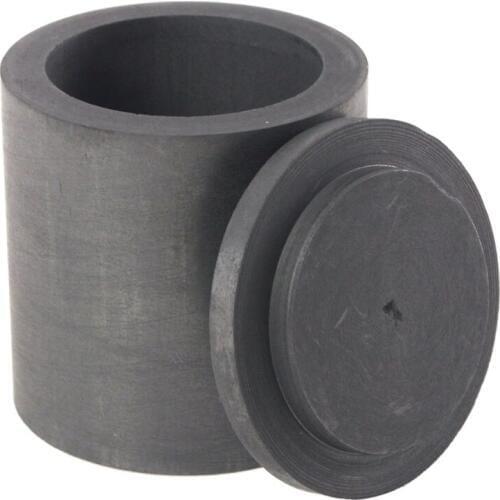 High Purity Graphite Melting Crucible Casting With Lid Cover 40*40mm For Silver&black