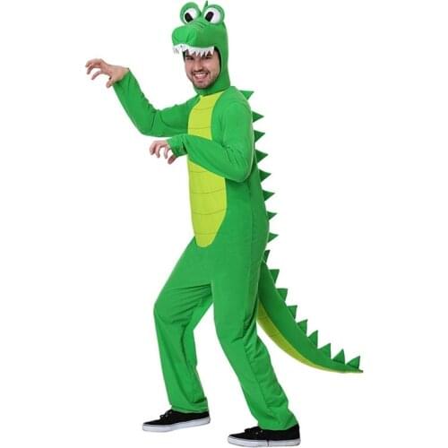 Kigurumi Halloween Cosplay Anime Unisex hoodies Animal Crocodile Onesies Cosplay Costume Carnival Masquerade Party for Adult