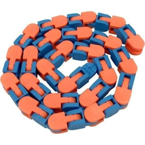 Stress Relief Colorful Puzzle Sensory Fidget Toys Wacky Tracks Snap And Click Toys Kids Autism Snake Puzzles Classic Toy