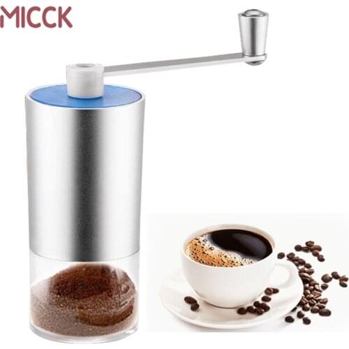 MICCK Manual Coffee Grinder Mini Washable Coffee Hand Mill Coffeeware Coffee Beans Pepper Grinder Portable Grinder Machine