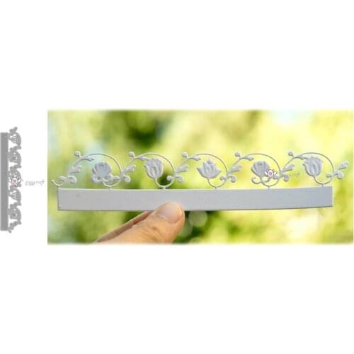 Mmao Crafts Metal Steel Cutting Dies New Flower leaf vine edge Stencil For DIY Scrapbooking Paper/photo Cards Embossing Dies