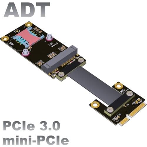 MPCIe mSATA ssd extension cable adapter card wireless network card extension mini PCI-e extend Flexible Flat Cable