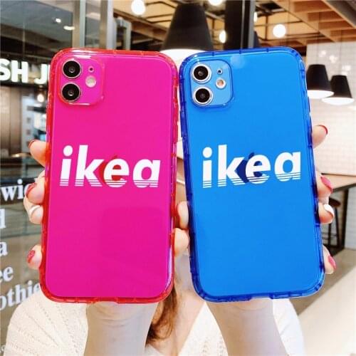 Neon Fluorescent Color letter Phone Cases For iphone 12 11 Pro Max 12 Mini X XR XS Max 7 8 Plus Fully protected soft cover