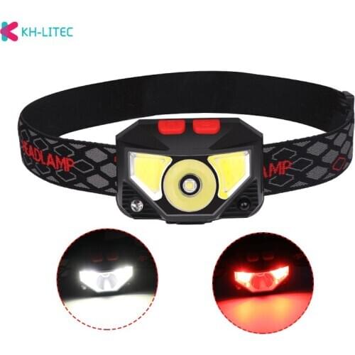 Hands-free XPG COB LED Headlamp Motion Sensor head lamp LED headlight Torch Built-in battery inductive with Portable box