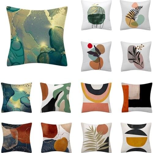 Abstract Pattern Cushion Cover 45X45 Color Pillowcase Living Room Decorative Print Pillow Covers Sofa Cushions Nordic Home Decor