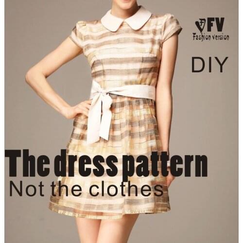 Clothing DIY The dress Dresses Sewing Pattern cutting drawing Dress Sewing Template BLQ-32