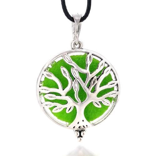 Tree Of Life 011 Aroma Diffuser Pendant 12mm 18mm Snap Button Open Perfume Essential Oil Locket Necklace Women Gift Jewelry