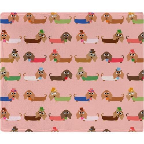 Delightful Dachshunds Soft Fleece Throw Blanket Throws Fleece Blanket Manta Coberto For Sofa/Bed/Car/Office