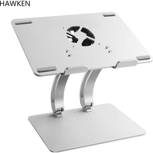HAWKEN Adjustable Laptop Stand with USB Hub Cooling Fan Notebook Cooling Holder for MacBook Air/Pro 11-17 inch