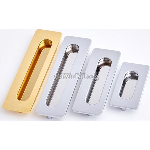 Luxury 10PCS European Sliding Door Handles Invisible Hidden Recessed Pulls Handles & Knobs Cupboard Wardrobe Cabinet Handles