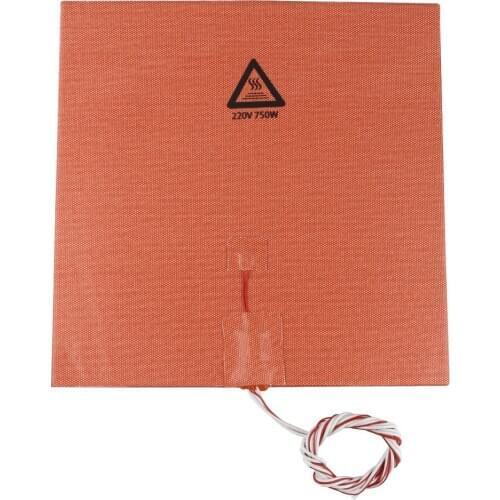 Silicone Heated Pad 300*300MM 110V 220V 300W 750W 3M adhesive back 100k Waterproof Thermostor For CR-10 3D Printer hotbed parts