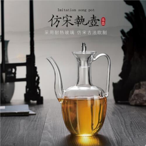 Heat-resistant glass hand-made imitation of the Song Dynasty pot brewing tea pot Dou tea soup bottle Baiju imperial concubine wi