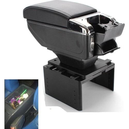 For Nissan Terrano 1 armrest box universal armrest box PU Leather auto car-styling central Store content box cup holder accessor