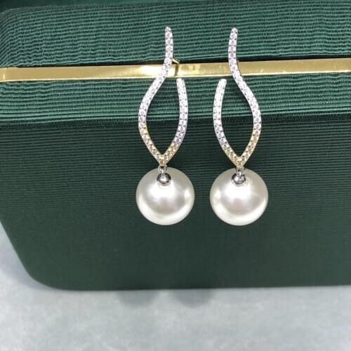 Gorgeous 925 Sterling Silver Earrings Findings Settings Base Mountings Parts Mounts for Pearls Agate Coral Beads Stones Crystal