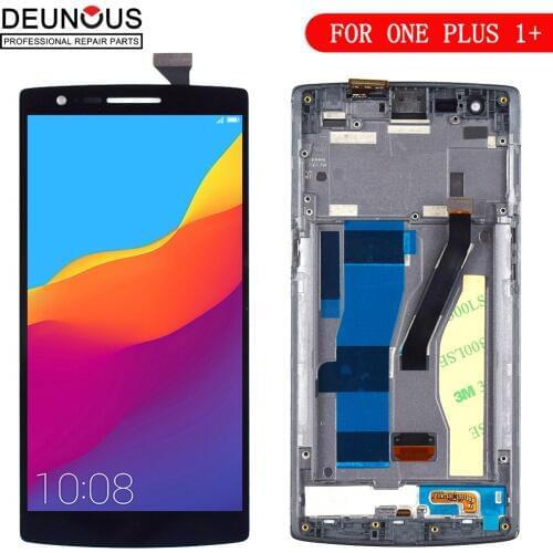 High quality LCD display with touch screen digitizer assembly For Oneplus One Plus 1+ A0001 with Frame