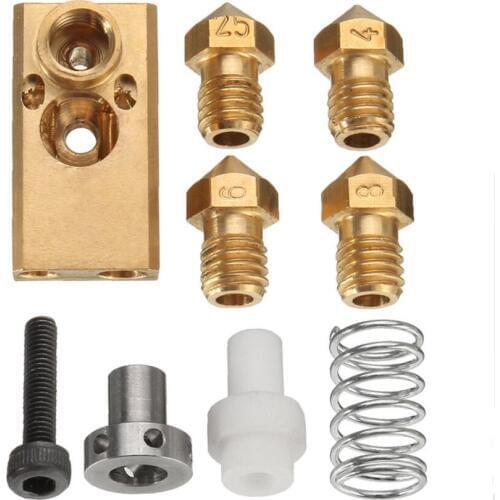 DuoWeiSi 3D Printer Parts 1.75mm/3.0mm 3D Printer Nozzle + Screw + 4pcs Nozzles Kit
