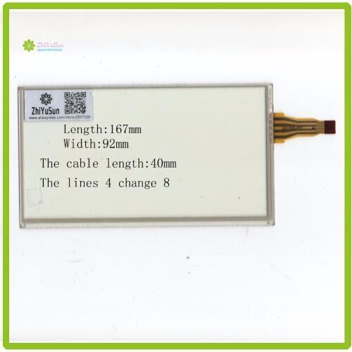 ZhiYuSun HLD-TP-2554 7Inch 167mm*92mm 4Wire Resistive TouchScreen Panel Digitizer this is compatible the lines 4 change 8