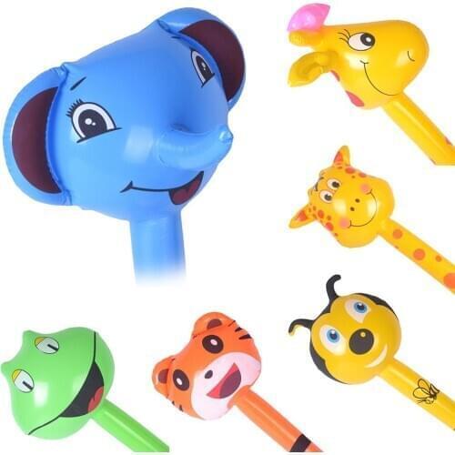 1Pc Giraffe Frog Animal Inflatable Air Stick Blow Bar Party Kids Cheer up Props Suitable for amusement park perfect gifts toys