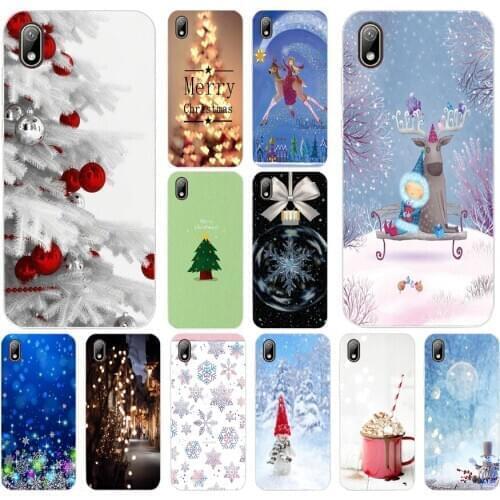 113AA Happy New Year and Christmas Silicone TPU Protective Cover Phone Case On Case For Huawei Y5 Y6 Y7 Prime 2019 Case Soft