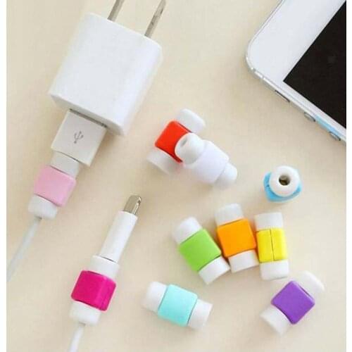 20Pcs Random Color Soft Data Sync Charging Cable Wire Saver Protector Part For iPhone 4 5 6 iPad