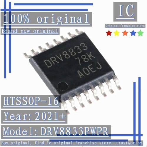 2021+100% Brand new original 2PCS-10PCS DRV8833PWPR DRV8833 HTSSOP-16 2A stepper motor driver chip