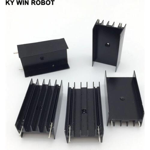 5 pcs Aluminium TO-220 Heatsink TO 220 Heat Sink Transistor Radiator TO220 Cooler Cooling 23*16*40MM With 2 Pins