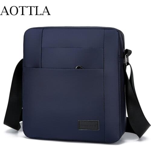 AOTTLA High Quality Oxford Waterproof Men Crossbody Bag Male Casual Design Shoulder Messenger Bag Big Capacity Busniess Men Bag