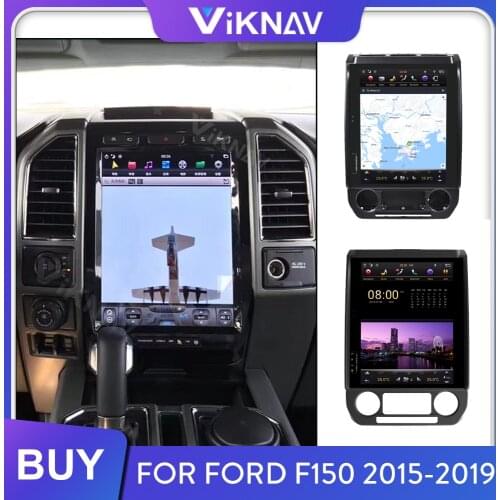 Car gps navigation multimedia player for ford f150 2015 2016-2019 android radio car audio autoradio hd touch screen 12.1 inch