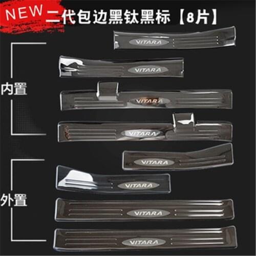 Car styling stainless steel Internal external Scuff Plate/Door Sill Door Sill For Suzuki Vitara 2015-2020 Second generation