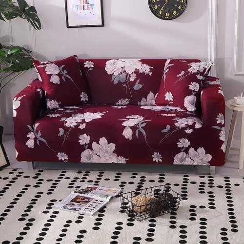 Non-slip Floral Sofa Cover Stretch Polyester Four Season All-inclusive Slipcover Elastic Sofa Cushion Sofa Towel30