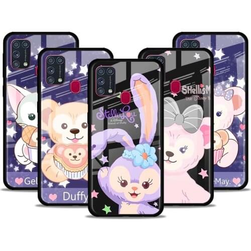 Duffy Disney Bear for Samsung Galaxy S21 Ultra A71 A51 4G 5G A91 A81 A41 A31 A21 A11 A01 Tempered Glass Phone Case