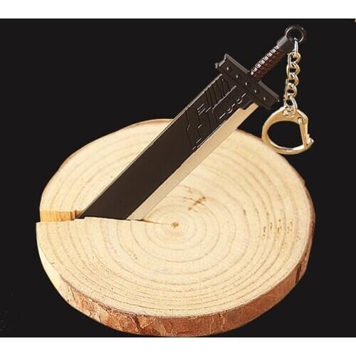 Clssic Cloud Strife Buster Sword KeyChain Men Final Fantasy 7 Remake Zack Fair Weapon Sword of Armor Break Keyring Game Fans