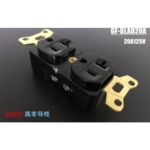 GAOFEI HIFI Audio 20A/125V Pure Copper American Standard Power Duplex Socket