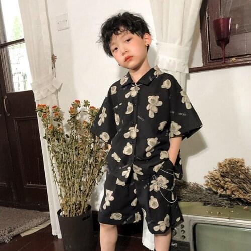 Childrens Clothing Sets 2021 Summer New Short-sleeved Boys and Girls Suit Kids Boys Handsome Sets Baby Boys Tracksuit 3-9 Years