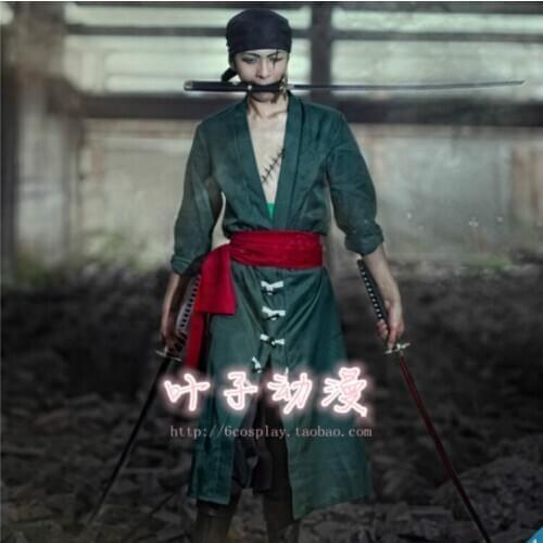Halloween One Piece Roronoa Zoro Cosplay Costume Anime One Piece Cosplay Full Set Coat+pants+belt+girdle+scarf Cosplay Clothes