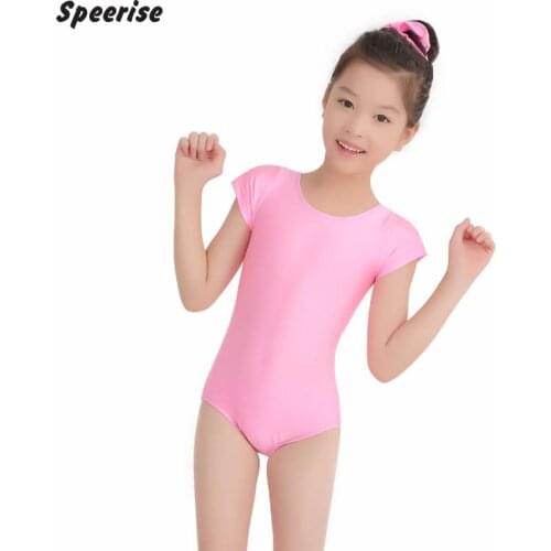 Summer Ballet Leotards For Toddler Dance Practice Clothes Short Sleeve Girls Leotards Lycra Gymnastics Leotards Biketard Child