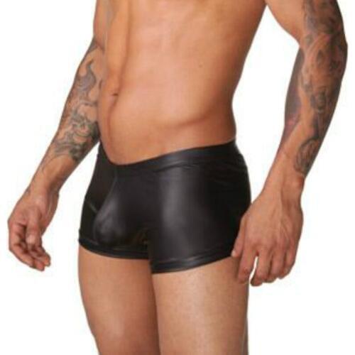 New Hot sale underwear men 3 color erotic men underwear high quality mens leather boxer shorts new Plus size panty for man